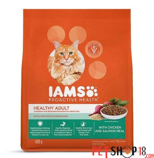 IAMS Healthy Cat Food Chicken And Salmon 400 Gm